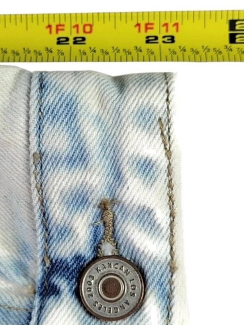 KanCan Trucker Jean Jacket Women Size L Stone Acid Wash Pockets Denim KC2007L - Picture 11 of 12